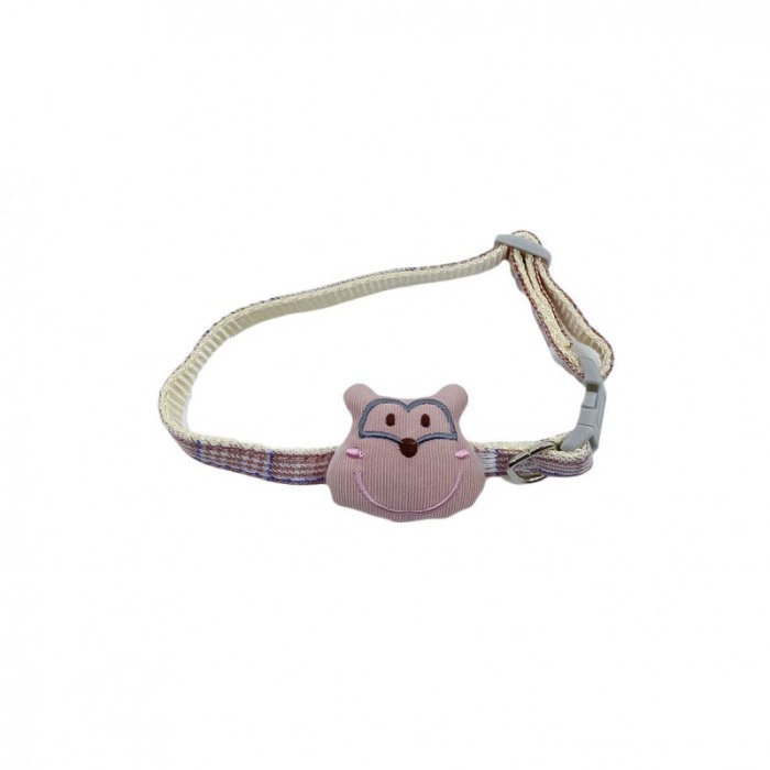 Zgarda Lolly Cartoon, pentru caini si pisici de talie mica, confortabila, 23/33 cm, roz [3]