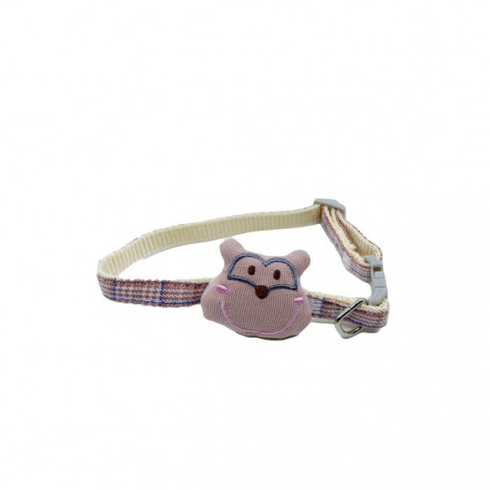 Zgarda Lolly Cartoon, pentru caini si pisici de talie mica, confortabila, 23/33 cm, roz [1]