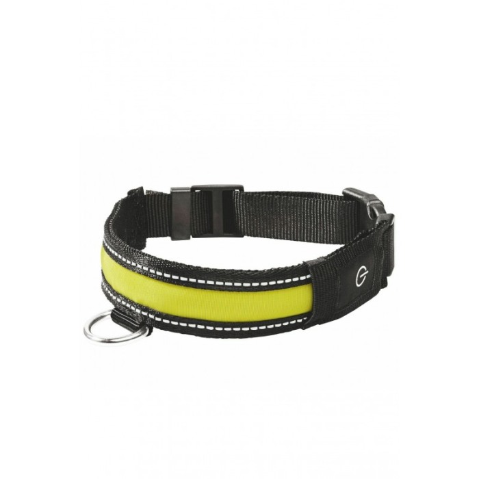 Zgarda Ralphy pentru caini de talie medie, cu banda Led, incarcare USB, marime L,galben [1]