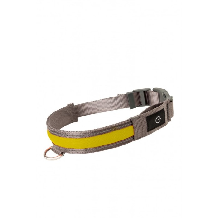 Zgarda Ralphy pentru caini de talie mica, cu banda Led, incarcare USB, marime S,galben [5]