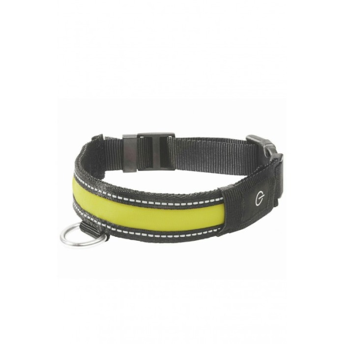 Zgarda Ralphy pentru caini de talie mica, cu banda Led, incarcare USB, marime S,galben [3]