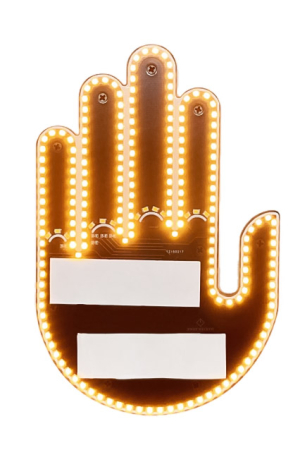 Accesoriu LED FlashHand Doty®, in forma de mana, cu telecomanda, 4 gesturi, de atentionare, pentru masina sau alte spatii, design creativ [6]