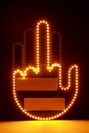 Accesoriu LED FlashHand Doty®, in forma de mana, cu telecomanda, 4 gesturi, de atentionare, pentru masina sau alte spatii, design creativ [1]