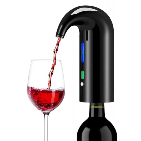 CADOURI SI SETURI - Aerator electric pentru vin Electric Pouring, reincarcabil, design elegant, USB inclus, negru