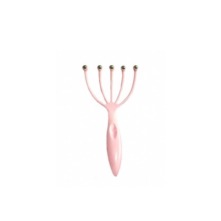 Aparat de masaj capilar FiveFingers, tip spatula, usor de utilizat,manual, roz [5]