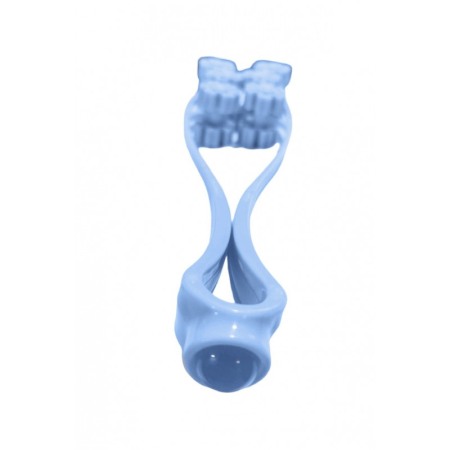 Aparat de masaj facial RollerV, pentru gat, fata si maini, manual, 12 role mobile, silicon moale, 24x6 cm, baby blue, Doty®️ [2]