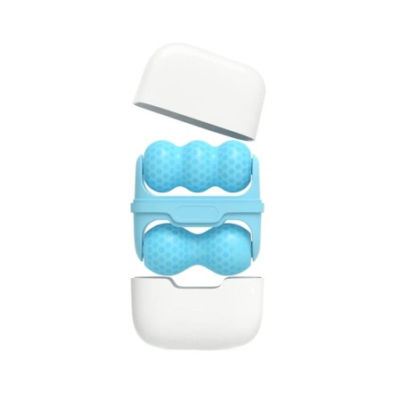 Articole Sanatate & Wellness - Aparat de masaj IceRejuven Doty®, facial si anticelulitic, cu 2 capete V si W, cu gheata, babyblue