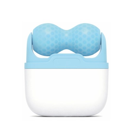Aparat de masaj IceRejuven Doty®, facial si anticelulitic, cu 2 capete V si W, cu gheata, babyblue [1]