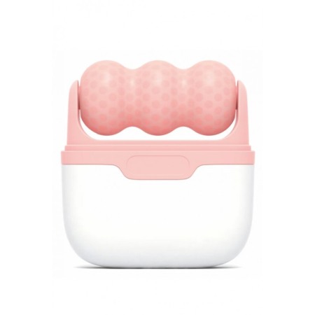 Aparat de masaj IceRejuven Doty®, facial si anticelulitic, cu 2 capete V si W, cu gheata, babypink [8]