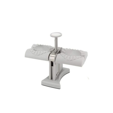 USTENSILE & ARTICOLE BUCATARIE - Aparat manual Dumpling Roll de facut galuste umplute sau ravioli, 2 spatii, usor de utilizat si curatat, gri