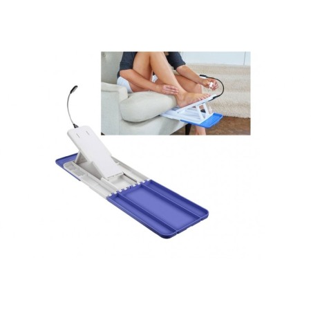 Aparat suport pentru pedichiura Purple Help, lampa led, functioneaza cu baterii, mov/alb,30/21 cm, doty [5]