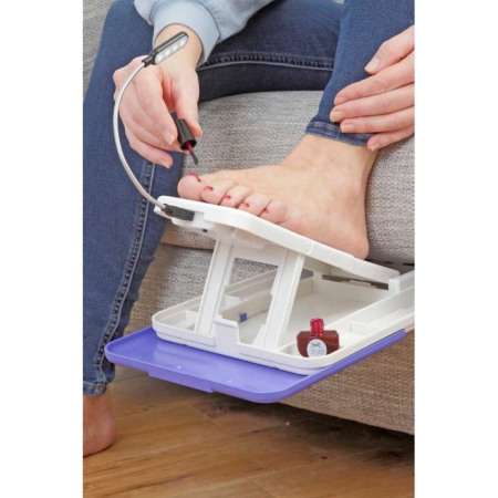 Aparat suport pentru pedichiura Purple Help, lampa led, functioneaza cu baterii, mov/alb,30/21 cm, doty [0]