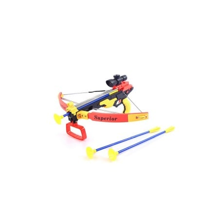 Jucarii hobby - Arma de Jucarie TargetHint, tip arbaleta, cu sageti cu ventuze, distractiva , de exterior, rosu/galben