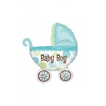 Camera copilului - Balon folie pentru petreceri, carucior Baby Boy, multicolor, 80 cm, doty