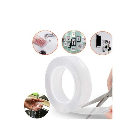 Banda adeviza reutilizabila Smart Tape, usor de utilizat, se spala,practica,detasabila, 1 m , transparenta,doty [1]