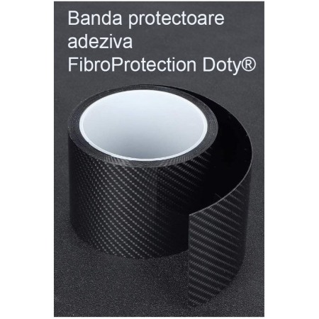 Banda adeziva protectoare FibroProtection Doty®, cu fibra de carbon, reutilizabila, 300x7cm, negru [5]