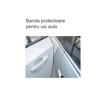 Banda de protectie pentru portiere auto LineDoorSafe Doty.ro®, cauciucata, neagra, 5 m [2]