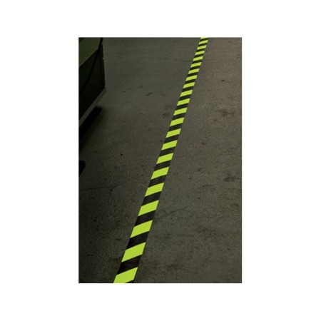 Banda reflectorizanta de avertizare FlashBand Doty®, Autoadeziva, 5m x 5 cm, negru/galben [1]
