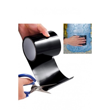 Banda super adeziva StrongTape, reparatoare, material cauciucat, 9.5x10 cm, negru, Doty®️ [2]