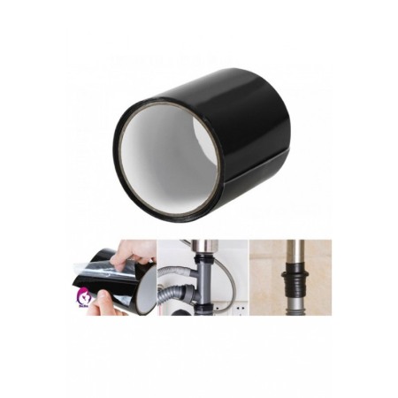 Acasa - Banda super adeziva StrongTape, reparatoare, material cauciucat, 9.5x10 cm, negru, Doty®️