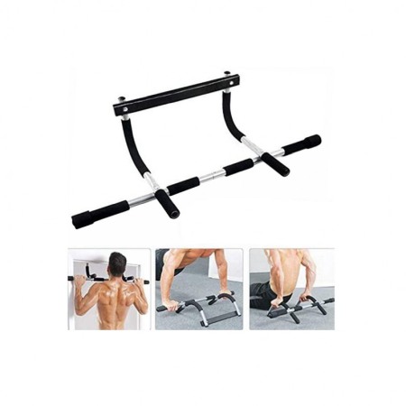 Articole Sanatate & Wellness - Bara pentru tractiuni Workout Tractor, portabila, negru/argintiu,50.5 x 9 x 19