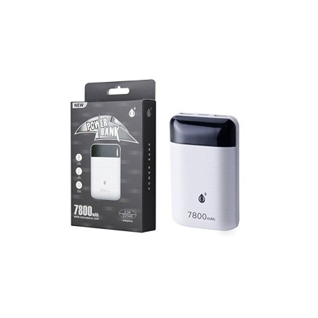 Baterie Externa Powerbank 7800 mAh ,2 Porturi USB Pentru Incarcare , Lanterna culoare Alb [2]