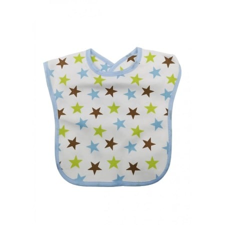 Igiena si ingrijire - Bavetica BabyLuch, 100% bumbac, 25x20 cm, design creativ, prindere cu scai, multicolor, Doty®