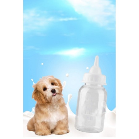 Biberon pentru animale, 3 tetine incluse, perie de curatat, 120 ml, transparent, Doty®️ [5]