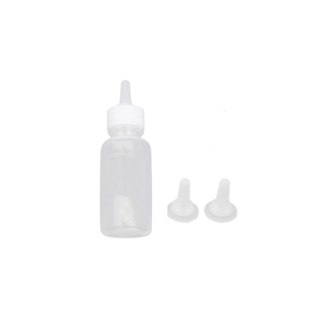 Biberon pentru animale, 3 tetine incluse, perie de curatat, 80 ml, alb, Doty®️ [2]