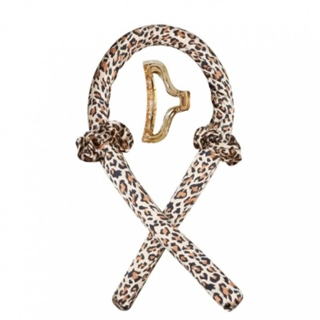 Bigudiu tip panglica RibbonCurl, accesorii incluse, usor de utilizat, 90 cm , print leopard, multicolor [4]