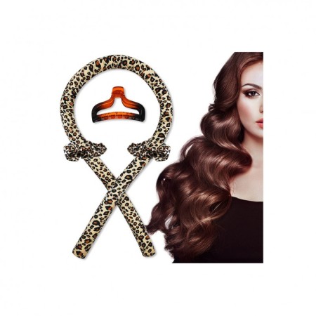 Bigudiu tip panglica RibbonCurl, accesorii incluse, usor de utilizat, 90 cm , print leopard, multicolor [5]