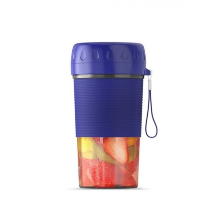 IDEEI DE CADOURI - Blender portabil RawJuice, pentru suc de fructe sau smoothie, electric,300 ml, bleumarin