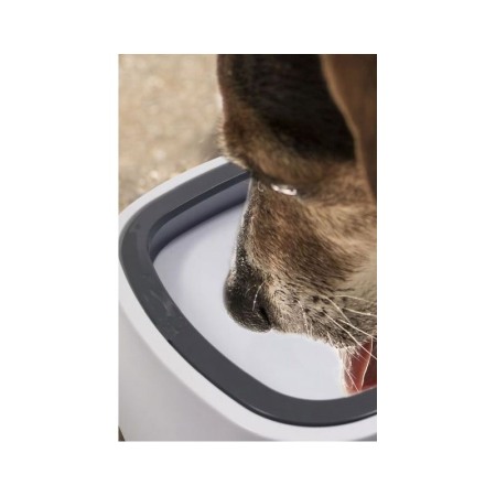 Bol pentru apa anti-stropire pentru animale AntiSplash, 1.5 l, design inteligent creat, 18x10 cm, alb, Doty [2]