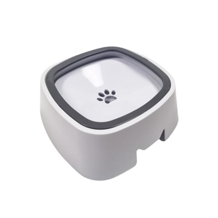 Boluri de hrană - Bol pentru apa anti-stropire pentru animale AntiSplash, 1.5 l, design inteligent creat, 18x10 cm, alb, Doty