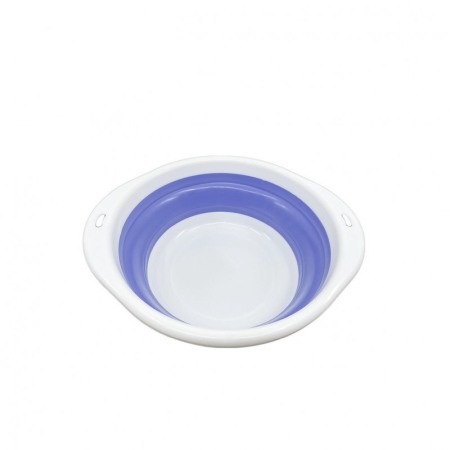 Boluri și distribuitoare de hrană și apă - Bol pliabil LunchBowl pentru animalele de companie de talie mare,24x9 cm , alb/mov