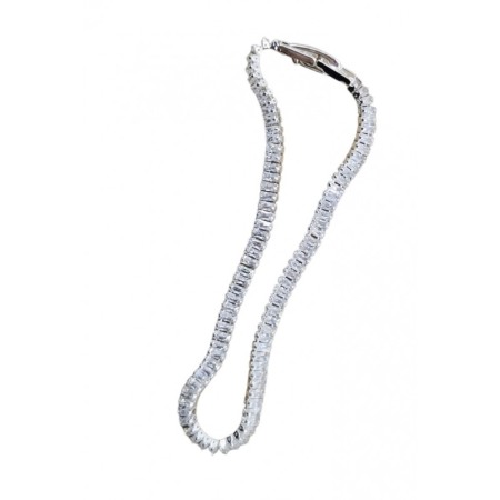 Bratara Fionna Doty®, tip tennis, din aliaj, cu pietre din zirconiu, argintiu, 16.5 cm [4]