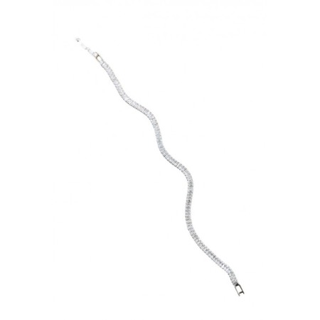 Bratara Fionna Doty®, tip tennis, din aliaj, cu pietre din zirconiu, argintiu, 16.5 cm [3]