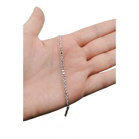 Bratara Petite Doty®, tip tennis, din aliaj, cu pietre din zirconiu, argintiu, 17 cm [4]