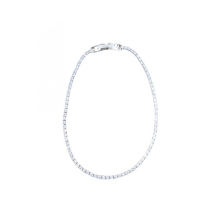 Cadouri unice - Bratara Rhea Doty®, tip tennis, din aliaj, cu pietre din zirconiu, argintiu, 16.5 cm