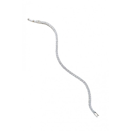 Bratara SquareD Doty®, tip tennis, din aliaj, cu pietre din zirconiu, argintiu, 16.5 cm [2]
