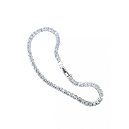 Bratara SquareD Doty®, tip tennis, din aliaj, cu pietre din zirconiu, argintiu, 16.5 cm [4]