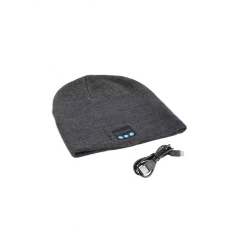 Caciula unisex SmartSound, cu casti Bluetooth incorporate si microfon Handsfree, compatibilitate universala, gri, Doty®️ [1]