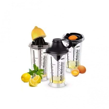 Cana shaker multifunctionala Fast Shake, gradata, accesorii incluse,practica, 300 ml, negru [4]