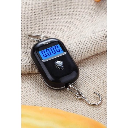 Cantar de mana, pentru bagaje,afisaj electronic, pana la 25 kg, portabil si practic,1 baterie inclusa, negru, doty [3]