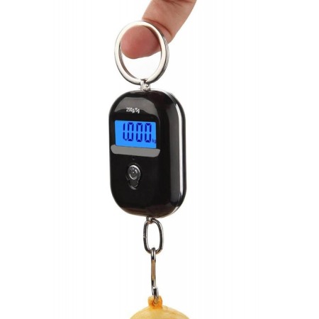 Cantar de mana, pentru bagaje,afisaj electronic, pana la 25 kg, portabil si practic,1 baterie inclusa, negru, doty [2]