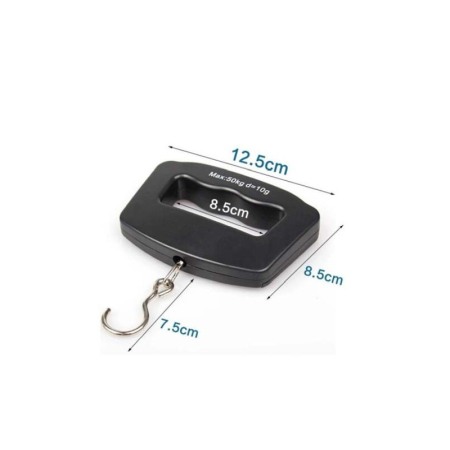 Cantar de mana, pentru bagaje,afisaj electronic, pana la 50 kg, portabil, 2 baterii incluse, negru, doty [6]