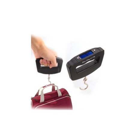 Cantar de mana, pentru bagaje,afisaj electronic, pana la 50 kg, portabil, 2 baterii incluse, negru, doty [4]