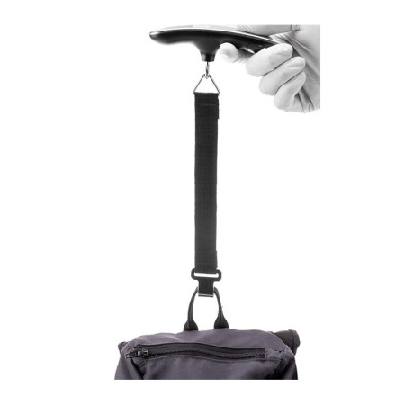 Cantar pentru bagaje PreciseWeight Doty®, digital cu afisaj LCD, Metal, Portabil, Carlig inclus, maxim 50 kg, argintiu [2]