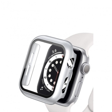 Carcasa Apple Watch 360 grade, rezistenta , practica, alb, silicon dur, mat, 38 mm [3]