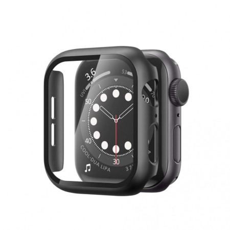 Carcasa Apple Watch 360 grade, rezistenta , practica, negru, silicon dur, mat, 38 mm [3]